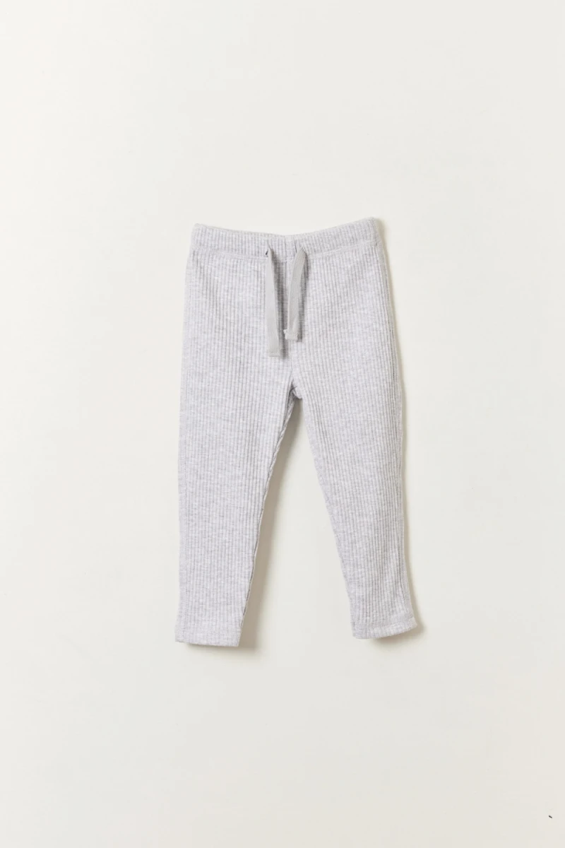 Calza rib Gris Melange