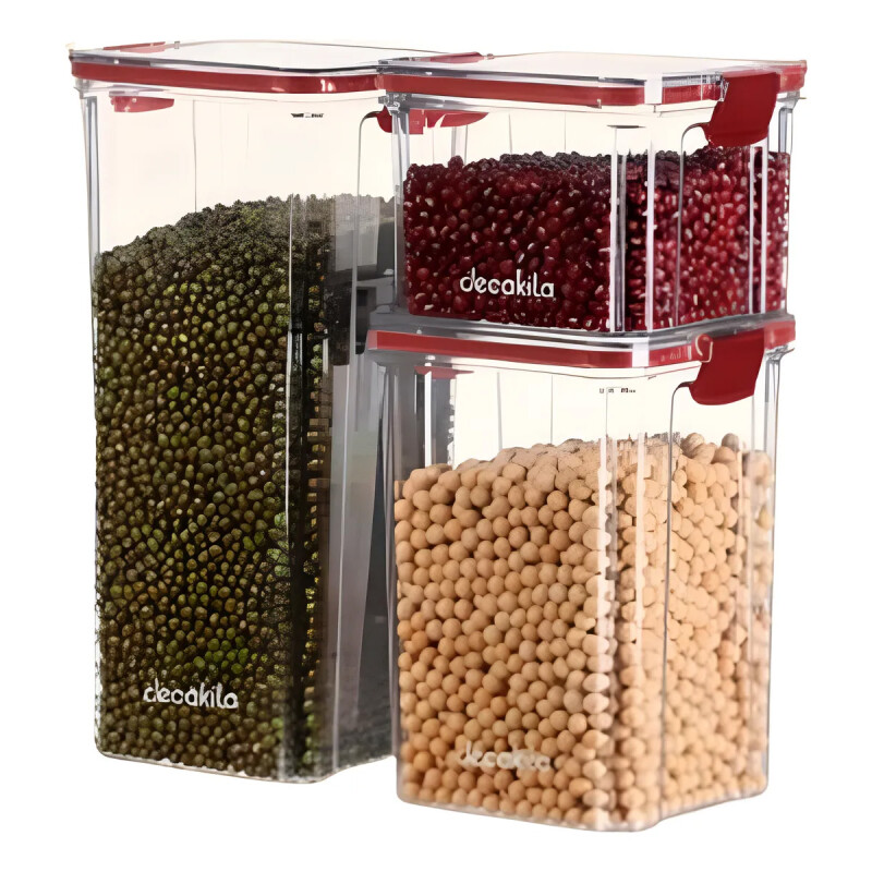 SET JUEGO TUPPER HERMETICO GRANOS VERTICAL DECAKILA 3 PIEZAS SET JUEGO TUPPER HERMETICO GRANOS VERTICAL DECAKILA 3 PIEZAS