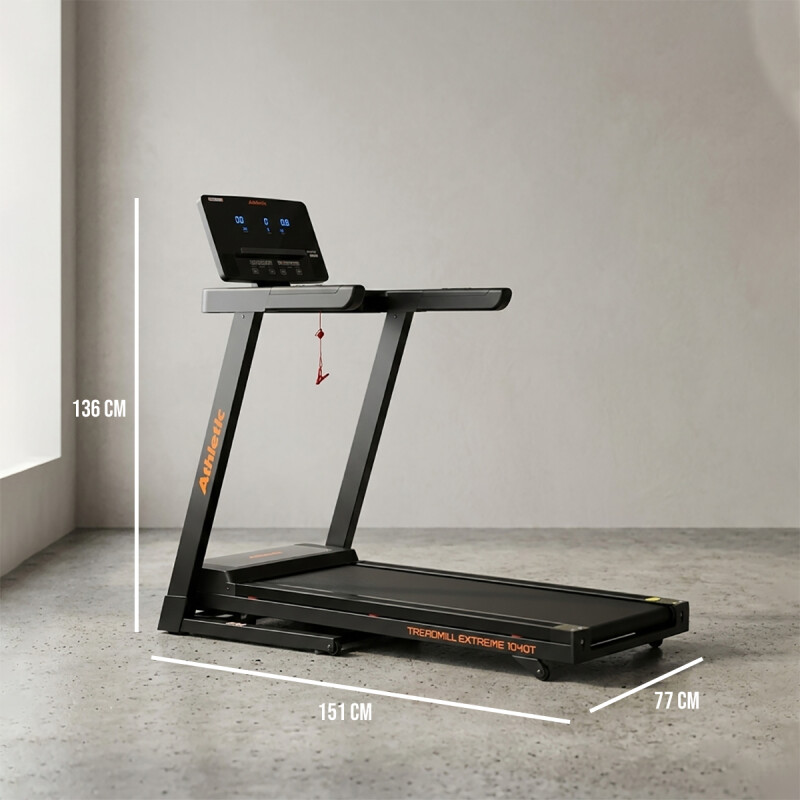 Caminadora Electrica Plegable 2HP Athletic 1040t con Bluetooth Negro