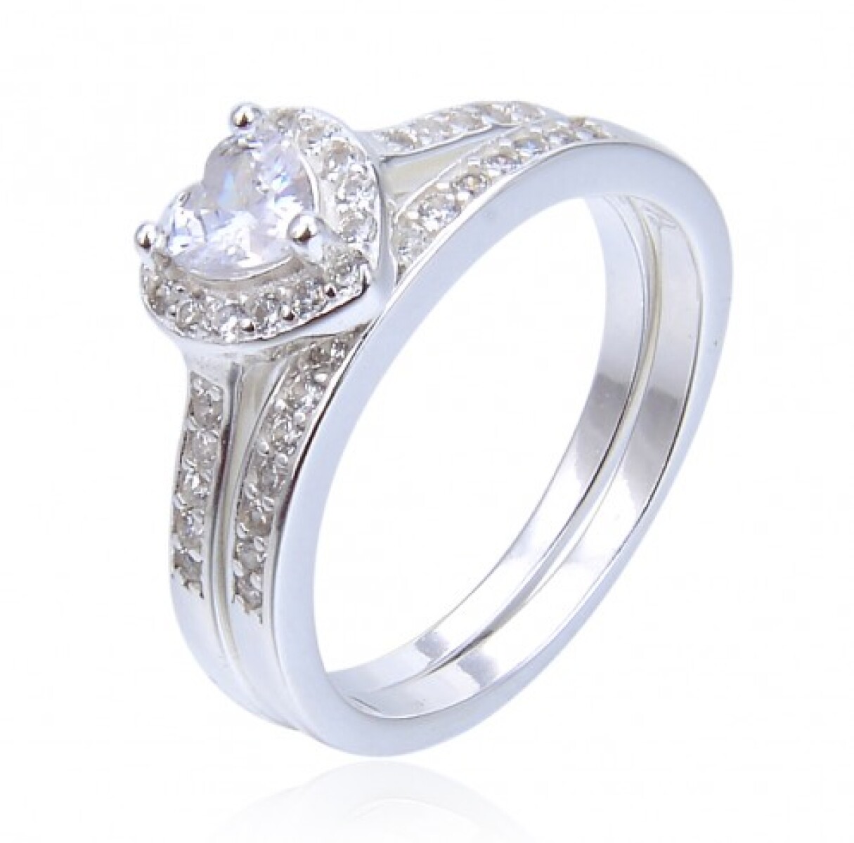 Anillo de plata 925 con circonias, PROMESA 