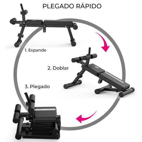 Banco Abdominal Plegable Multifunción Regulable Gym004202
