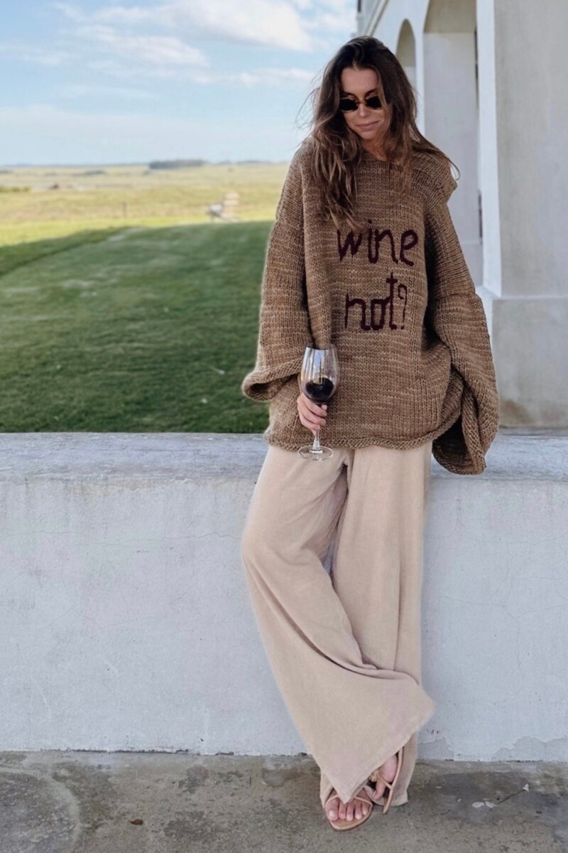 Sweater Wine Camel