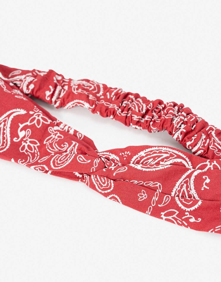 Vinchas Textiles Estampados Vincha Textil Con Nudo Con Estampa Paisley - Estampado Geometrico