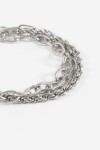 Set tres pulseras acero plateado