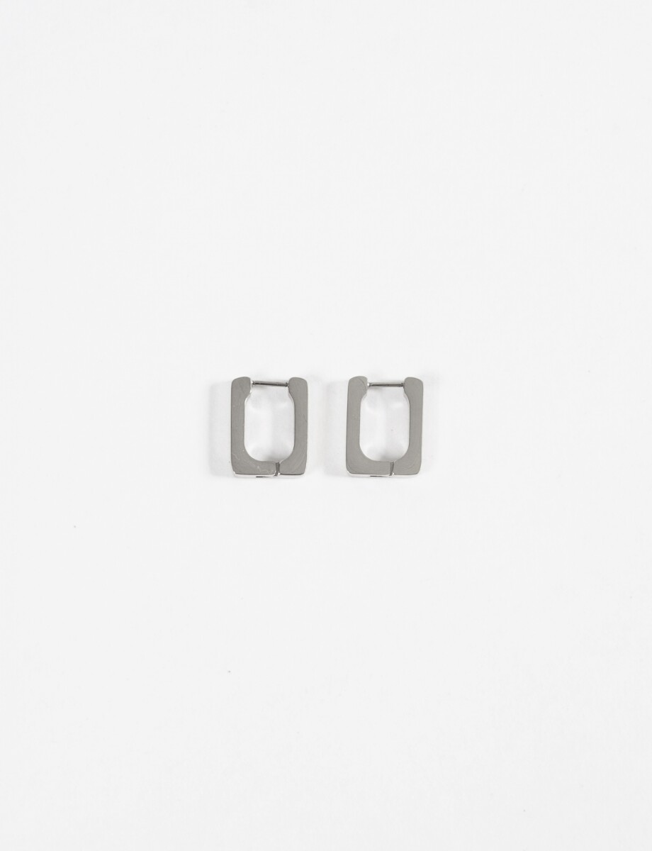Aros acero cuadrado - plateado 