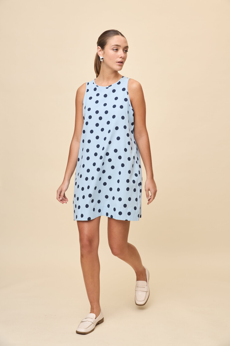 VESTIDO CRISTAL Celeste