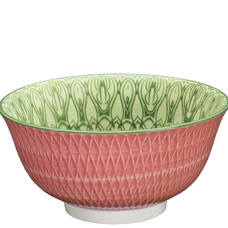 Bowl AMICI rombos rosas 18 cm Bowl AMICI rombos rosas 18 cm