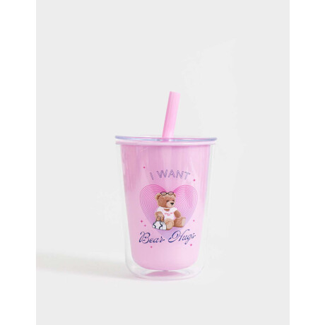 Vaso Estampado Teddy Rosa Claro