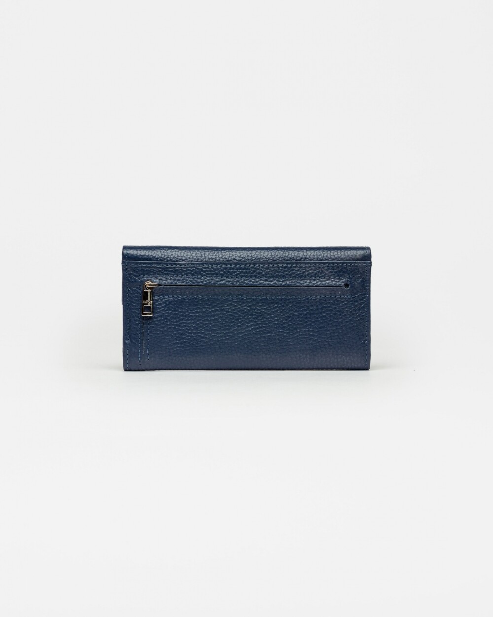 Billetera Luisa en cuero graneado Marine Blue