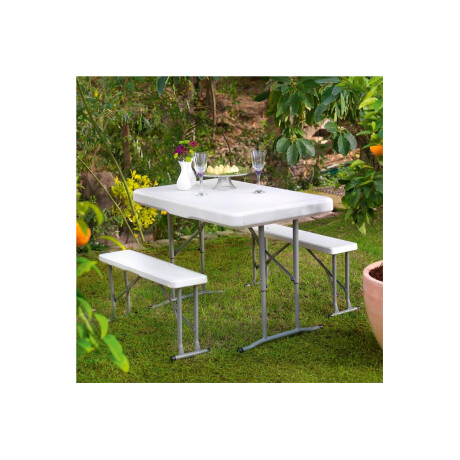 Set De Camping Mesa Y Banqueta Plegable Klimber Unica