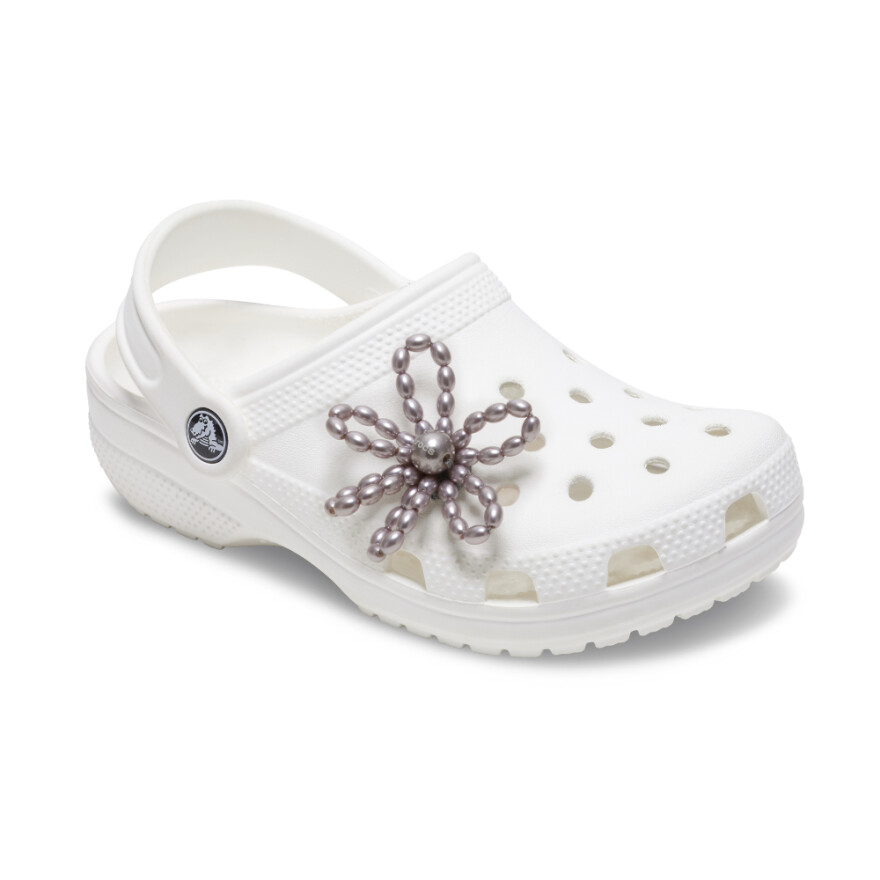 Jibbitz Black Pearl Beaded Daisy Multicolor
