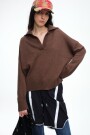 SWEATER COLLAR Marron
