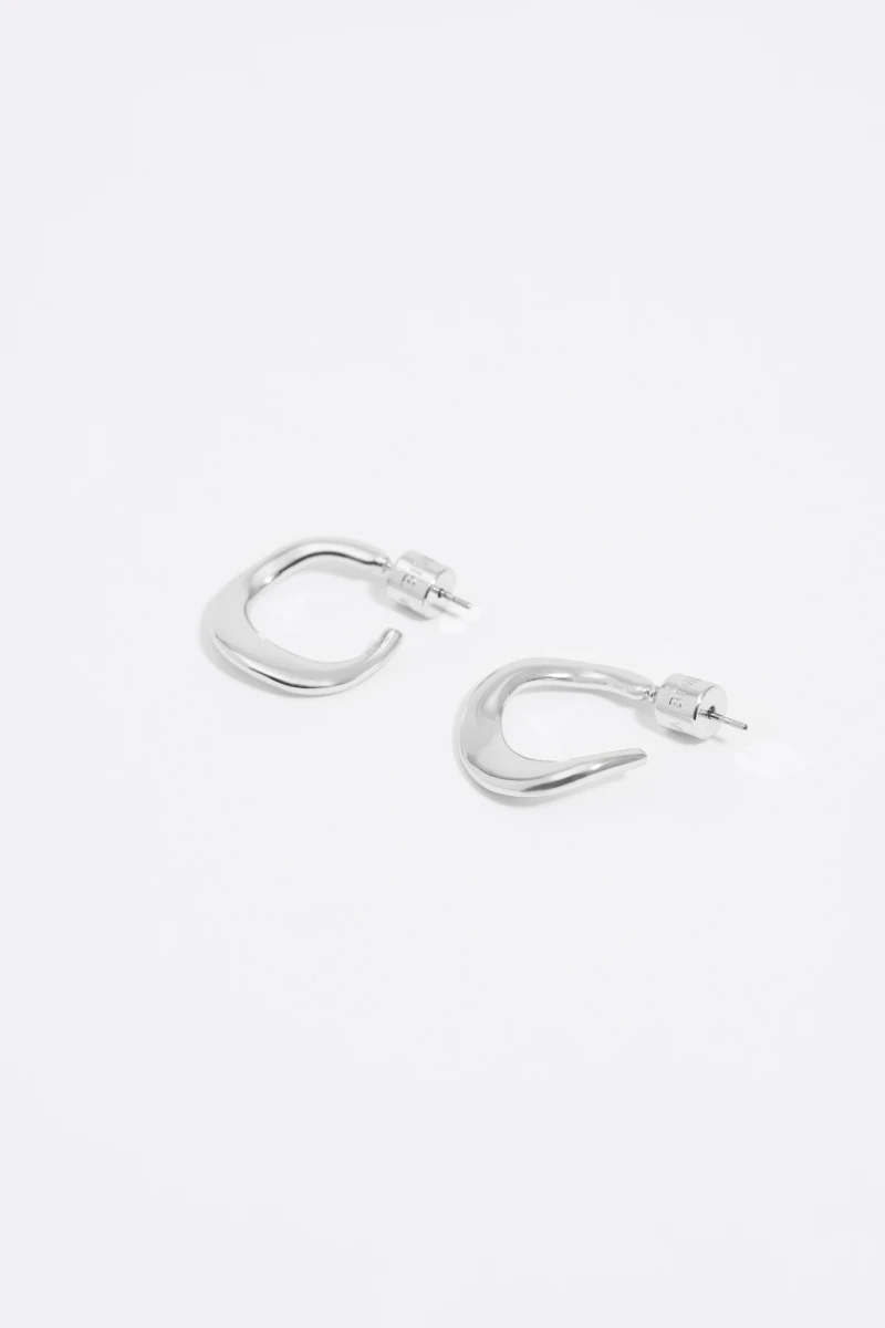 PENDIENTES ARO PEQUEÑO IRREGUL Plata