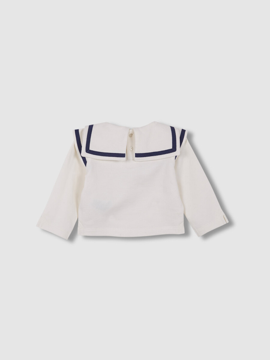 Sudadera Marinera Crudo Blanco