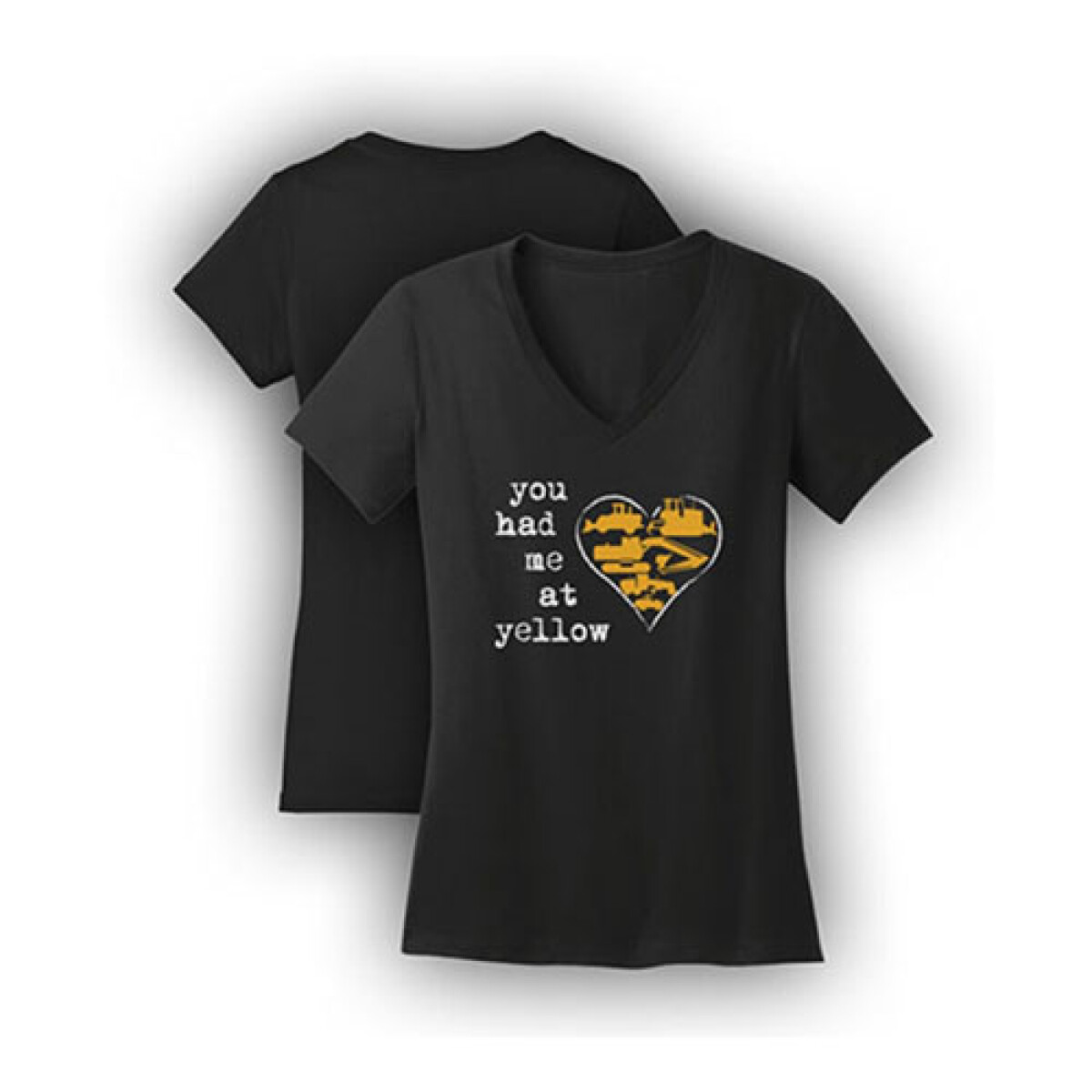 T-shirt Cat con frase "Ladies You Had Me at Yellow" 
