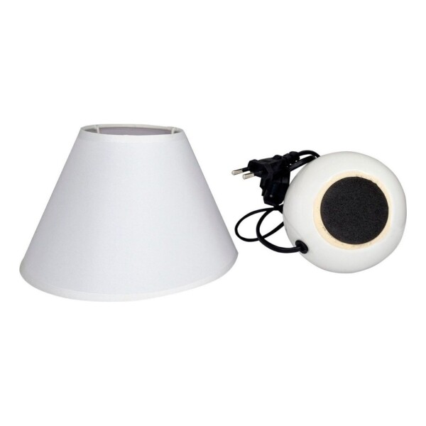 Lampara Portatil Cerámica Mesa Escritorio Luz Calidad Color Variante Blanco
