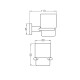 Portavaso Con Vaso Incluido 0.115X0.115X0.09 Fv CROMO