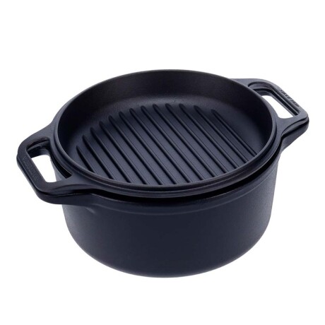 OLLA C/TAPA DOBLE USO HIERRO CURADO 6L/26CM C/ASAS REF.32326 VICTORIA N/a