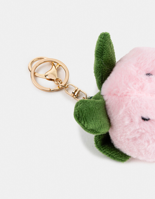 Llavero Peluche Llavero De Frutilla "berry" - Rosa Claro
