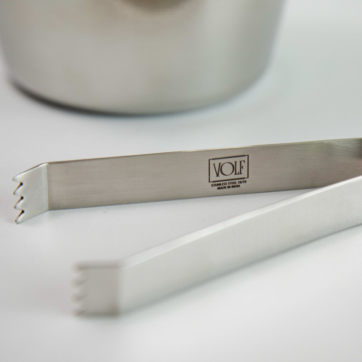 Pinza para Hielo Volf Acero Inoxidable 