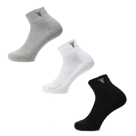 Medias Unisex Tiffosi x3 Negro - Blanco - Gris