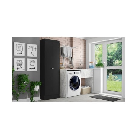 ROPERO MULTIUSO SPACE 2 PUERTAS NEGRO THB ROPERO MULTIUSO SPACE 2 PUERTAS NEGRO THB