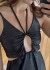 Vestido Astral Negro brillo