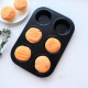 Molde x6 para muffin antiadherente 26,5x18x3 cm GRIS OSCURO