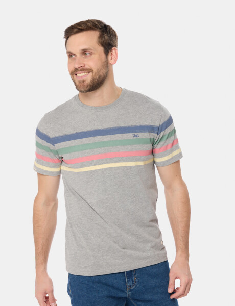 REMERA RAYADA Gris