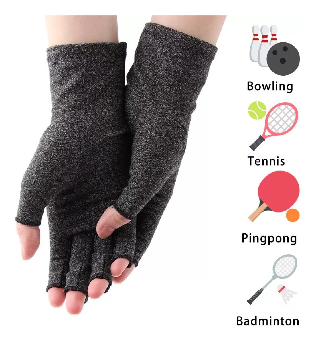 Guantes Compresión Reduce Dolores Tendinitis Artritis - Talle L 