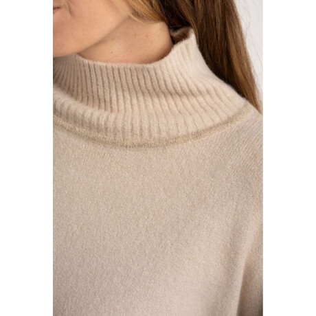 Polera Color Block Beige Melange