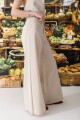 PANTALON WIDE XL LINEN LUREX Beige