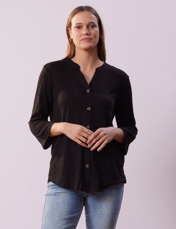 Blusa Botones NEGRO