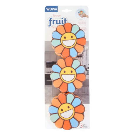 Esponja de cocina x3 Margarita de colores Esponja de cocina x3 Margarita de colores