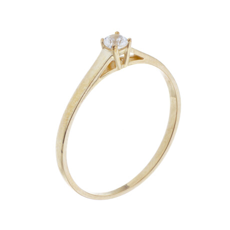 Anillo de oro de 9 ktes y circonia Cintillo Anillo de oro de 9 ktes y circonia Cintillo
