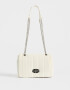 Bandoleras Clasico Bandolera Puffy Con Solapa - Blanco Crudo
