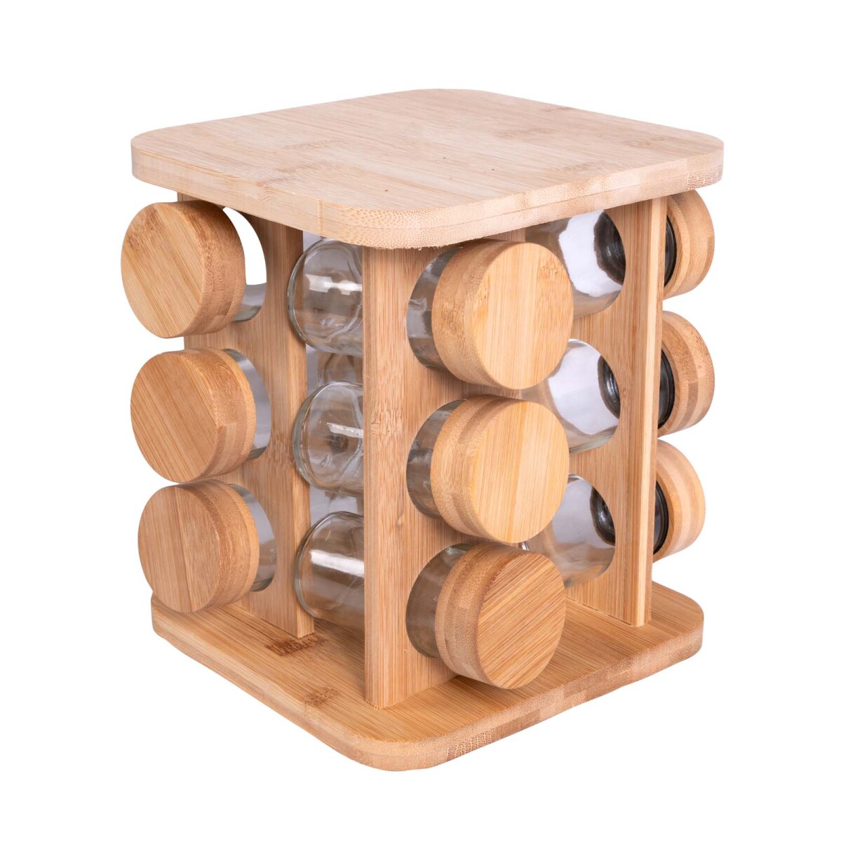 CONDIMENTERO - VIDRIO-Y-MADERA NATURAL-BEIGE A122 