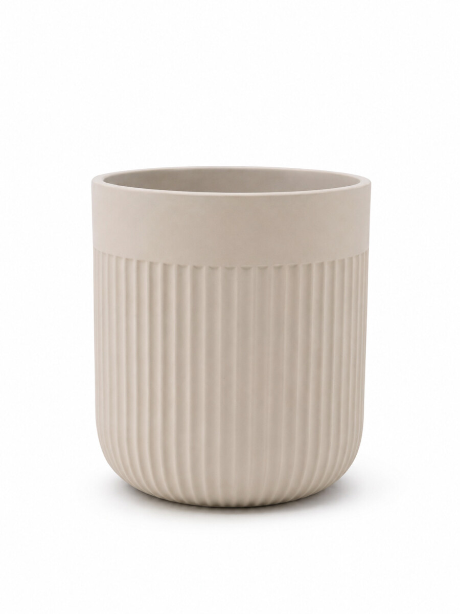 MACETA DECORATIVA CURVA - CREMA 