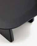 Mesa auxiliar Pirita de madera maciza de roble con acabado negro 70,6 x 70 cm FSC 100%