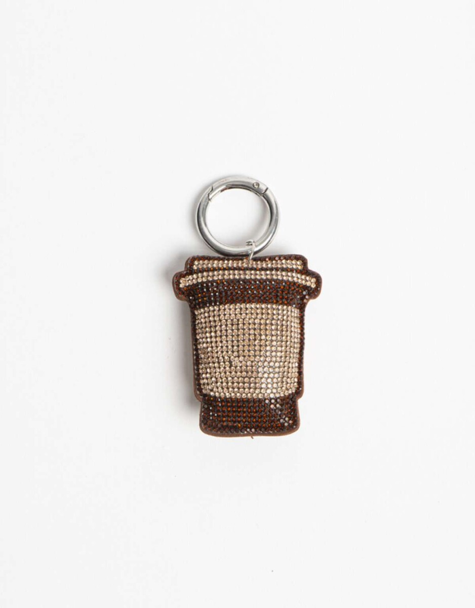 Llavero Y Bag Charm Café Shiny - Combinacion Bicolor 