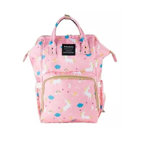 Mochila Maternal Unicornio Fondo Rosado