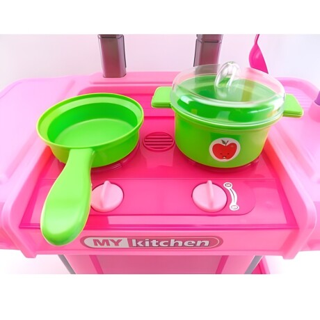 Cocina Valija De Juguete Con Luz Y Sonido Rosa