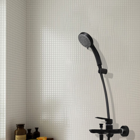 GRIFERIA DE DUCHA EXTERNA MONOCOMANDO NEGRO QUARANTA 000