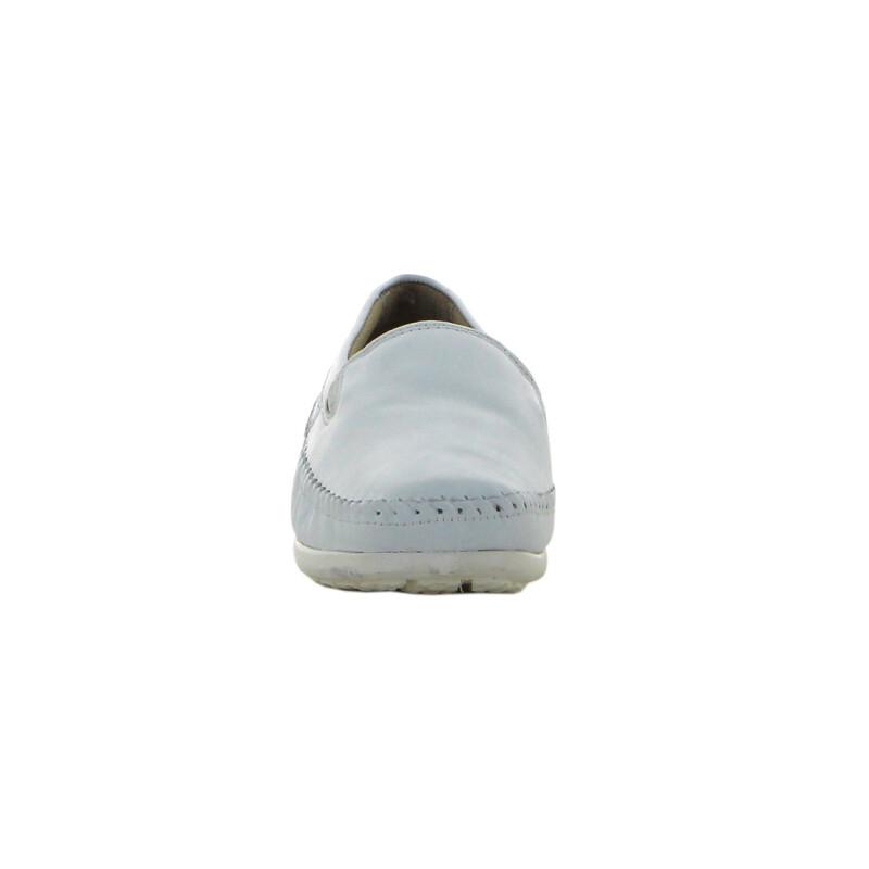 Mocasín Country de Mujer C/Elástico S/Oscura Napa Blanco