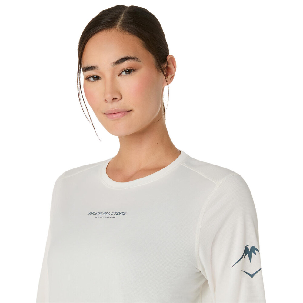 Polo Running Fujitrail Logo LS Top Mujer Cream