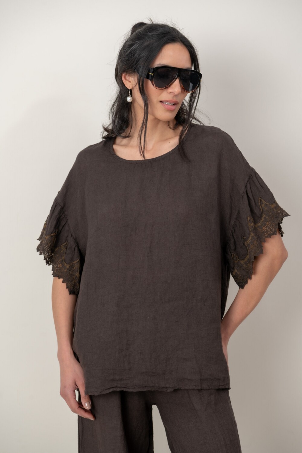 BLUSA CHANTAL Chocolate