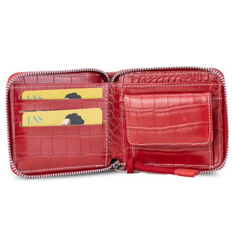 Billetera Candela Croco Granate