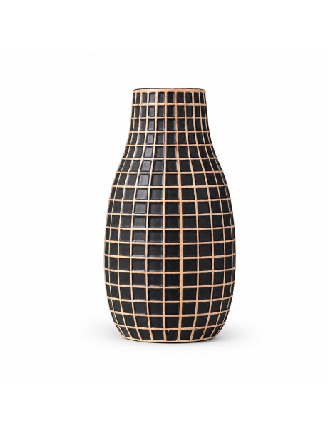 FLORERO CERAMICA CUADROS 30X8.5X15CM NEGRO FLORERO CERAMICA CUADROS 30X8.5X15CM NEGRO