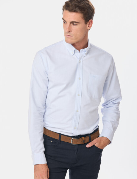 CAMISA OXFORD LISA Celeste