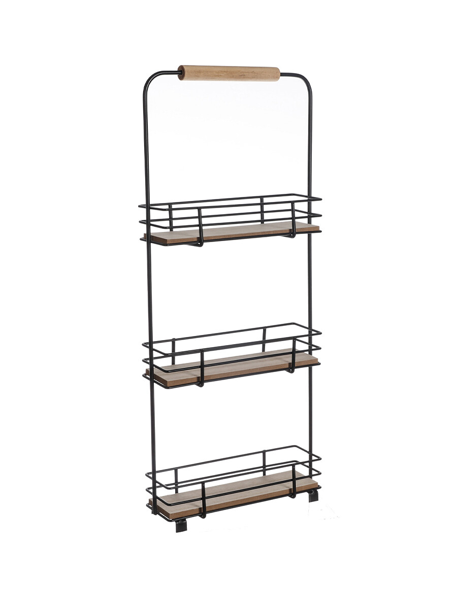 ESTANTERIA 3 NIVELES - NEGRO 